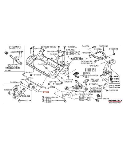 SILENTBLOC BARRE STABILISATRICEAVANT R32 / R33 / R34 GTR 4WD NISSAN 