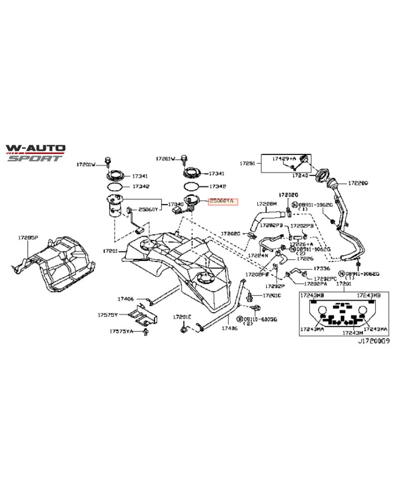 JAUGE ESSENCE GAUCHE 350Z NISSAN
