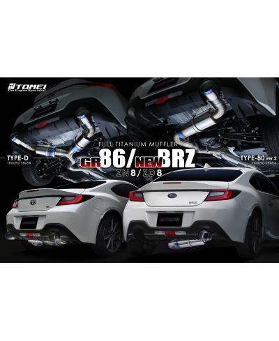 KIT COMPLET SILENCIEUX TITANE EXPREM TI TYPE-80 V2 TOYOTA 86/ SUBARU BRZ/ SCION FRS - TOMEI 