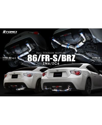KIT COMPLET SILENCIEUX TITANE EXPREM TI TYPE-80 V2 TOYOTA 86/ SUBARU BRZ/ SCION FRS - TOMEI 