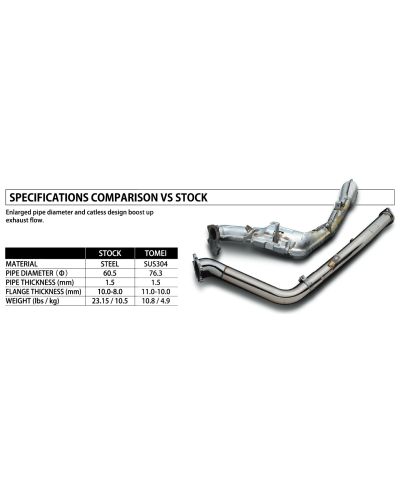 DOWNPIPE EXPREME V2 SUBARU EJ SINGLE SCROLL WRX/STI (GR/GV/GE/GH/VA ) - TOMEI 