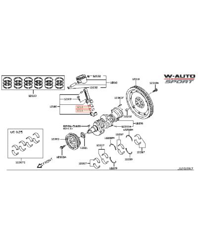 COUSSINET DE BIELLE 350Z VQ35 NISSAN 