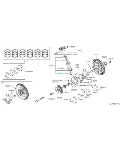 VIS DE BIELLE MOTEUR VQ37HR NISSAN