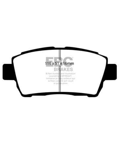 SET PLAQUETTES DE FREIN AVANT YELLOW STUFF TOYOTA MR2 EBC