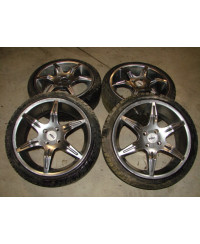 SET 4 JANTES 17" + PNEUS HONDA CIVIC 4X100 