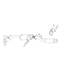 CATBACK POWER GETTER TYPE RS NISSAN SKYLINE R32 GT-R FUJITSUBO 