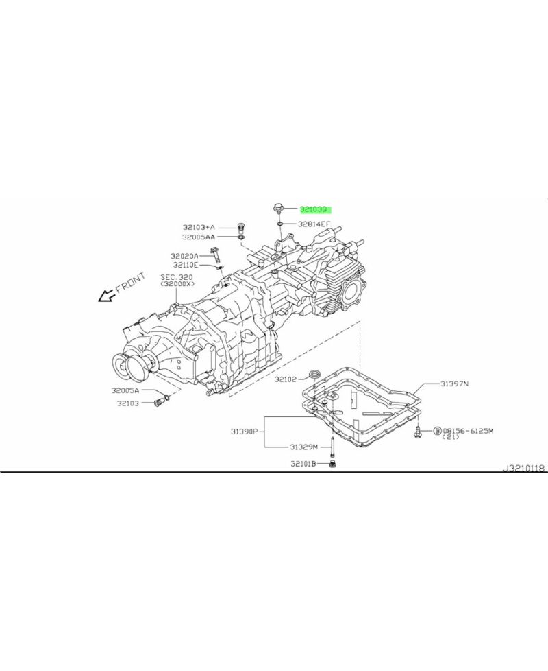 BOUCHON REMPLISSAGE PONT ARR R35 GTR NISSAN