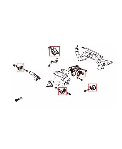 SUPPORT MOTEUR RENFORCÉS HONDA CIVIC (AUTOMATIQUE) - HARDRACE