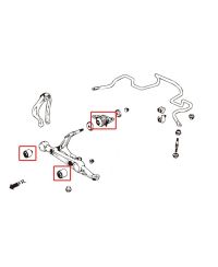 SILENTBLOCS BRAS INFERIEUR AVANT HONDA CIVIC/ CRX/ INTEGRA - HARDRACE 