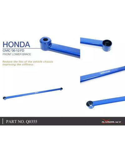 BARRE ANTI RAPPROCHEMENT AVANT HONDA CIVIC FD, FG, FB - HARDRACE 