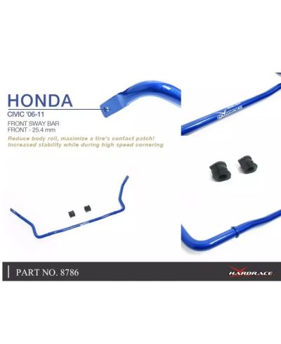 BARRE STABILISATRICE AVANT HONDA CIVIC FD - HARDRACE 