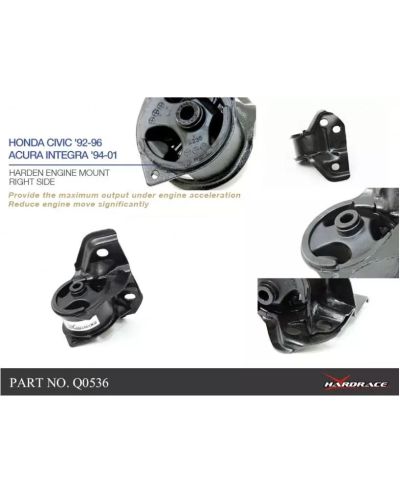 SUPPORT MOTEUR COTÉ DROIT HONDA CIVIC EG,EH,EJ - HARDRACE