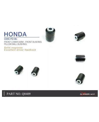 SET SILENT BLOCS BRAS AVANT HONDA CIVIC FD - HARDRACE