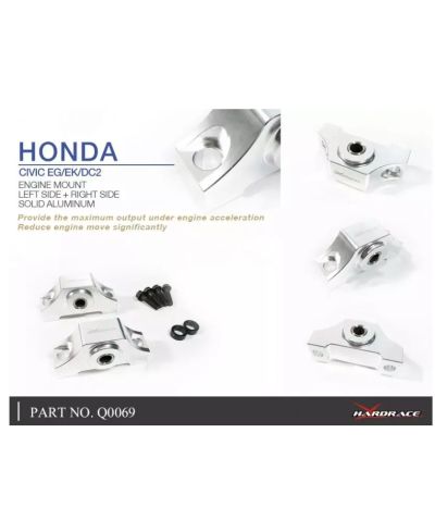 SET SUPPORT MOTEUR HONDA CIVIC/ HONDA INTEGRA - HARDRACE 