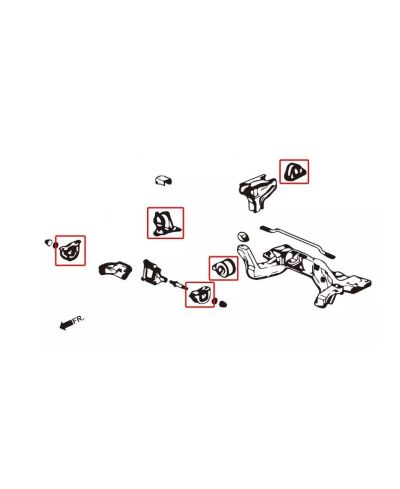 SET SUPPORTS MOTEUR RENFORCÉ STREET HONDA CIVIC/ INTEGRA (B16/B18) - HARDRACE