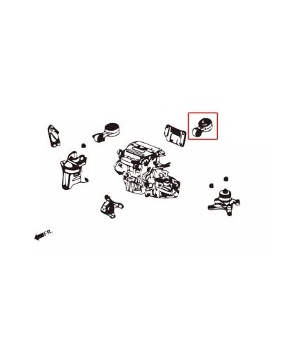 SUPPORT MOTEUR ARRIERE HONDA CIVIC FD - HARDRACE 