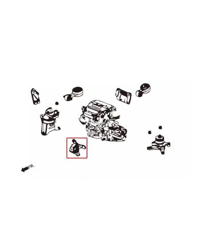 SUPPORT MOTEUR AVANT HONDA CIVIC FD - HARDRACE 