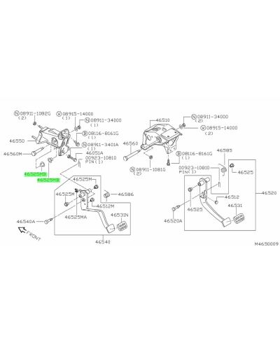 BAGUE CENTRAGE RESSORT DE PEDALE NISSAN