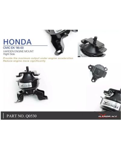 SUPPORT MOTEUR RENFORCÉ RACE VERSION COTE GAUCHE HONDA CIVIC EK,EJ,EM - HARDRACE 
