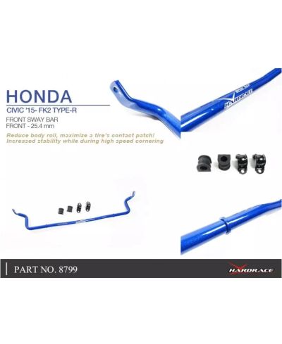 BARRE STABILISATRICE AVANT HONDA CIVIC TYPE R FK2 - HARDRACE 