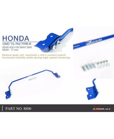 BARRE STABILISATRICE ARRIERE HONDA CIVIC TYPE R FK2 - HARDRACE 