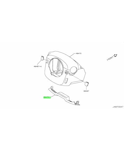 GARNITURE INFERIEUR COLONNE DE DIRECTION R35 GT-R NISSAN