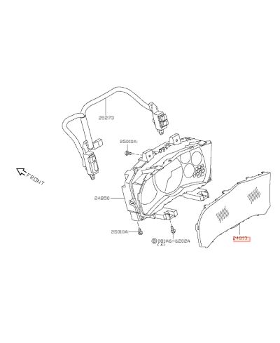 GLACE COMPTEUR NISSAN GTR 35 NSIMO