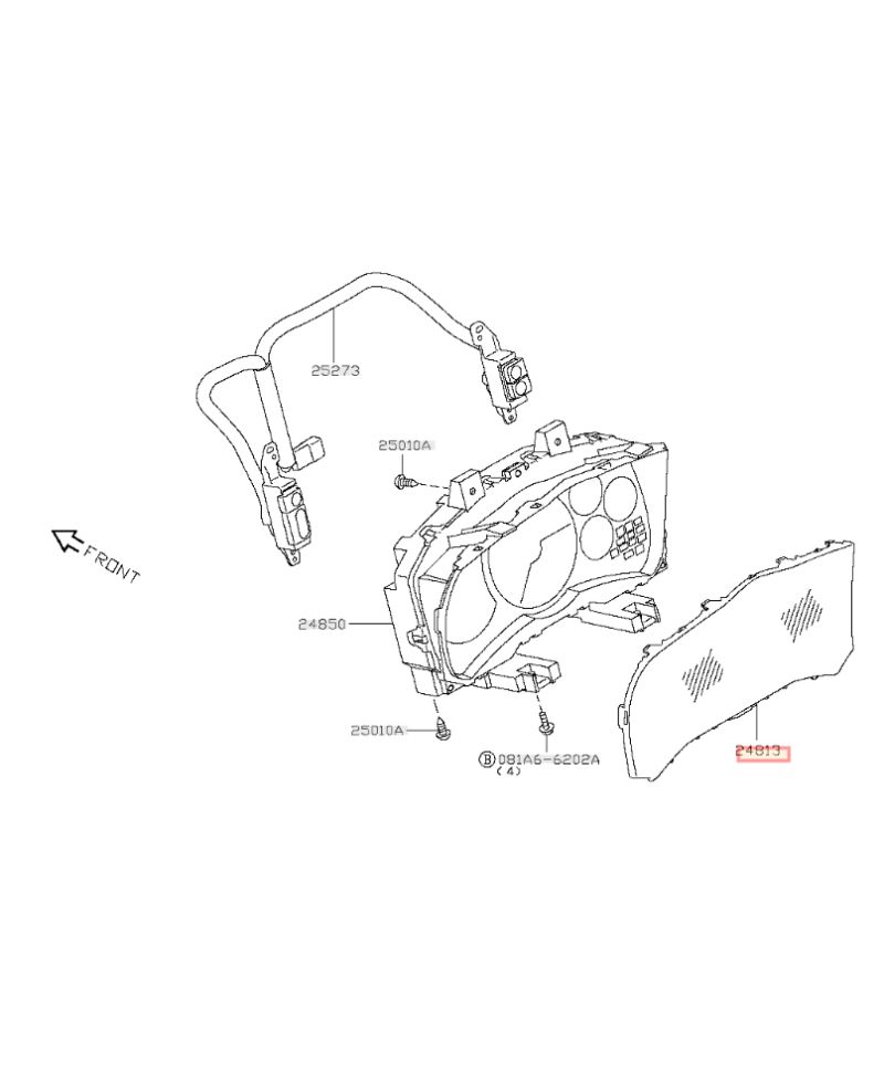 GLACE COMPTEUR NISSAN GTR 35 NSIMO