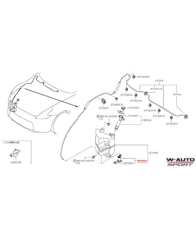 POMPE LAVE GLACE Z33 / Z34 NISSAN 