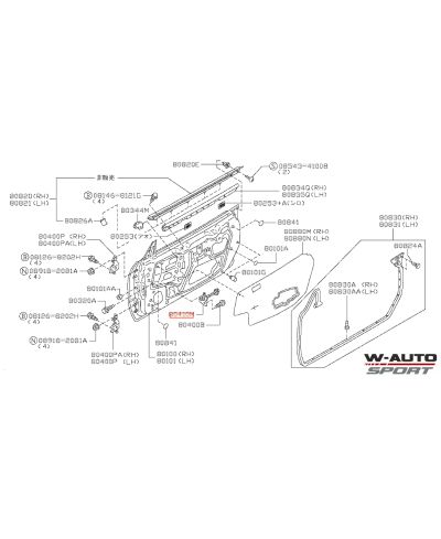 ARRET DE PORTE SKYLINE R34 GTT & GTR NISSAN