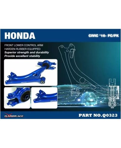 SET BRAS AVANT RENFORCÉS HONDA CIVIC FC,FK - HARDRACE 