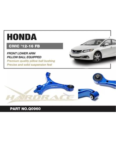 SET BRAS INFERIEUR AVANT HONDA CIVIC FG,FB - HARDRACE 