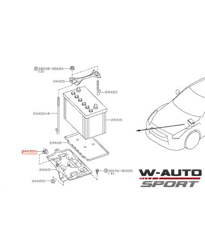 CLIPS BAC BATTERIE NISSAN