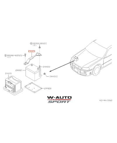 SUPPORT BATTERIE R34 NISSAN