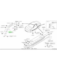 MONTANT EXTERIEUR PARE BRISE GAUCHE 350Z NISSAN