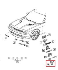 MONOGRAMME ROUGE DODGE CHALLENGER - MOPAR
