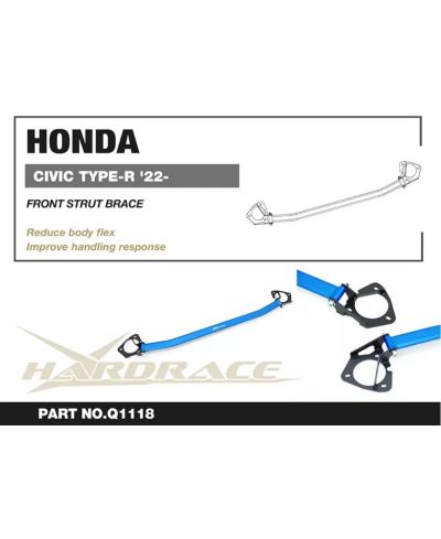 BARRE ANTI RAPPROCHEMENT AVANT HONDA CIVIC TYPE R (22+) - HARDRACE 