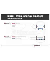 BARRE ANTI RAPPROCHEMENT AVANT HONDA CIVIC TYPE R (22+) - HARDRACE 