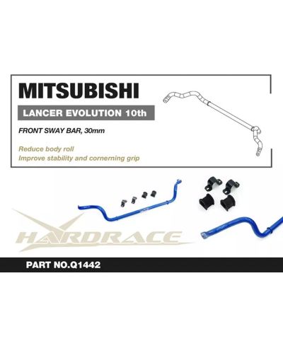 BARRE STABILISATRICE AVANT 30MM MITSUBISHI LANCER EVO X - HARDRACE 