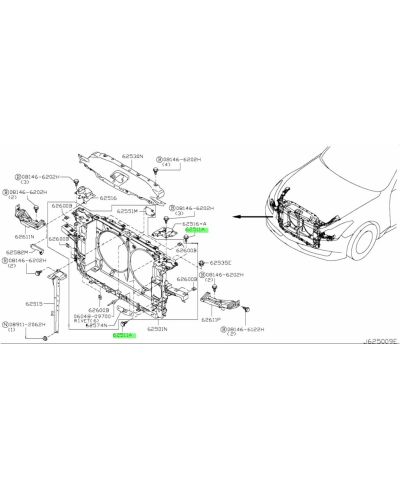VIS SUPPORT RADIATEUR 350Z NISSAN