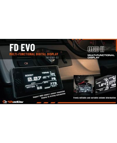 ECRAN OBDII MULTIFONCTION FD EVO - SHADOW 