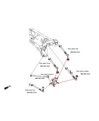 SET TIRANTS DE CHASSE ARRIERE MADZA RX8 (04-12), MX-5 (06-15) - MEGAN RACING 
