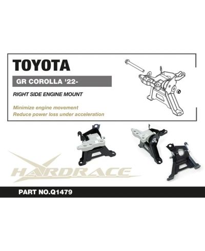SUPPORT MOTEUR DROIT RENFORCE TOYOTA GR COROLLA (22+) - HARDRACE 
