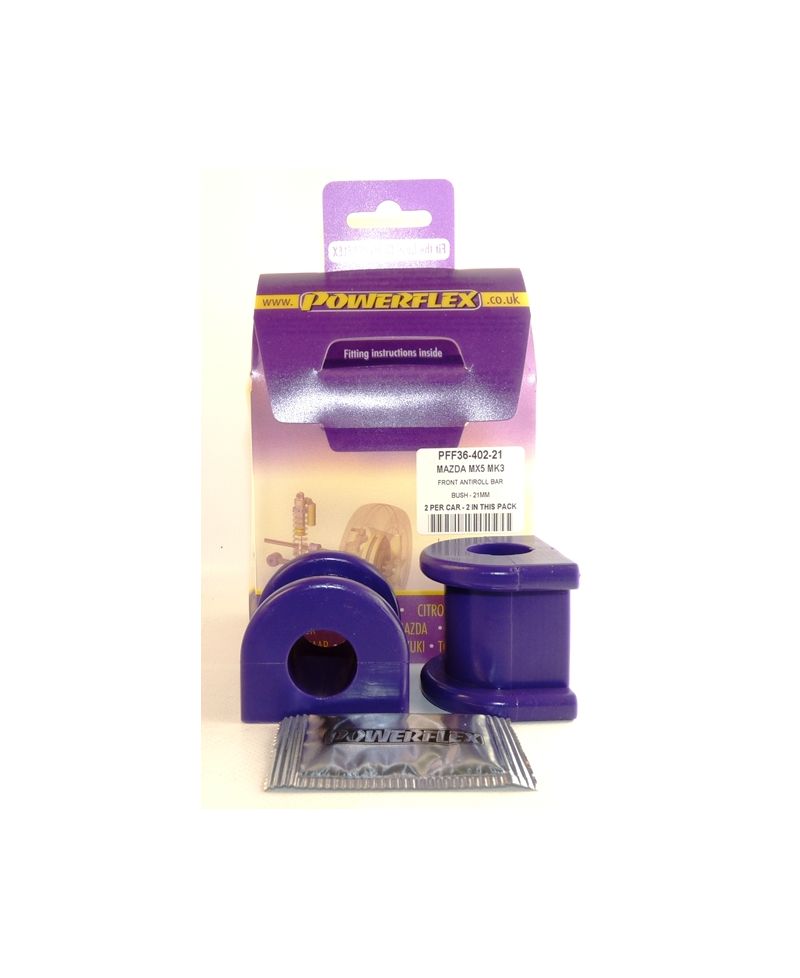 SET SILENTBLOCS BARRE ANTI ROULIS AVANT MX5 NC MAZDA POWERFLEX