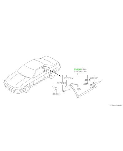 CUSTODE DROIT SKYLINE R33 NISSAN