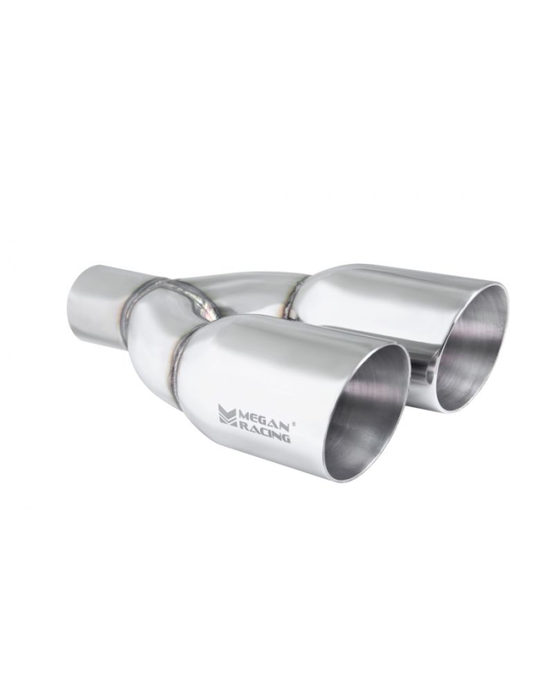EMBOUTS ECHAPPEMENT DOUBLE INOX UNIVERSEL 3.5" - MEGAN RACING 