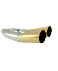 EMBOUTS D'ECHAPPEMENT DOUBLE INCLINE UNIVERSEL "BLAST PIPE" - MEGAN RACING 