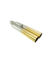 EMBOUTS D'ECHAPPEMENT DOUBLE DROIT UNIVERSEL "BLAST PIPE" - MEGAN RACING 