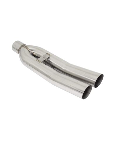 EMBOUTS D'ECHAPPEMENT DOUBLE UNIVERSEL "BLAST PIPE"3" INOX POLI - MEGAN RACING 