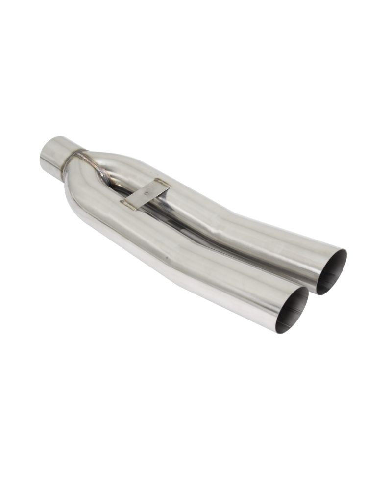 EMBOUTS D'ECHAPPEMENT DOUBLE UNIVERSEL "BLAST PIPE"3" INOX POLI - MEGAN RACING 